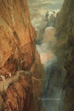 El paso del San Gotardo 1804 Turner romántico Pinturas al óleo
